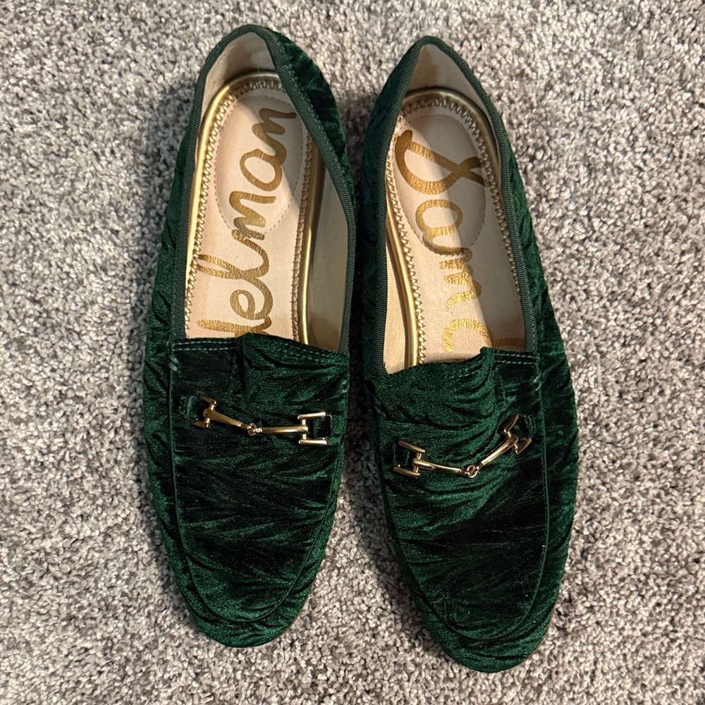 Sam Edelman Emerald Velvet Loafers - Picture 3 of 6